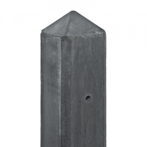 Beton-tussenpaal met diamantkop 10x10x280 cm sponning 27 cm ongecoat Antraciet