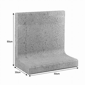 L-element 50x30x50 cm Grijs