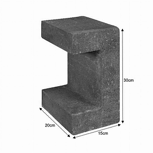U-element 15x20x30 cm Zwart