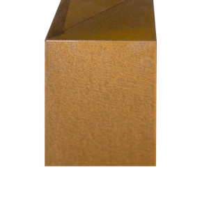 Cortenstaal overzetstuk hoek 17/17x30x12 cm tbv wallblock