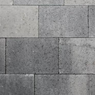Vlaksteen 20x30x6 cm, Grijs/zwart genuanceerd