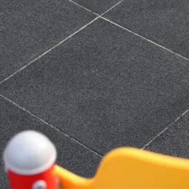 Veiligheidstegel 50x50x2,5 cm Zwart