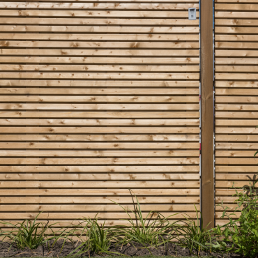 Tuinscherm Hillhout Elan 180x180 cm Balkprofiel Recht Vuren Groen geïmpregneerd