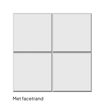 Betontegel 30x30x4 cm met facet Grijs