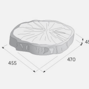 Staptegel Boomstam Ø 45 x 4,5 cm Bruin