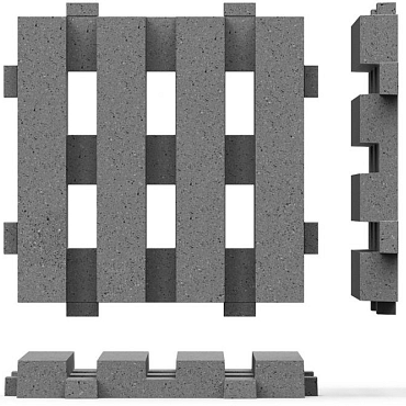 Wecko tegel 100x100x12cm antraciet