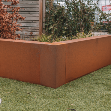 Cortenstaal overzetstuk 150x30x15 cm tbv wallblock