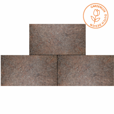 Cera5line Italiaans Porfier 20x40x5 cm Rood/antraciet