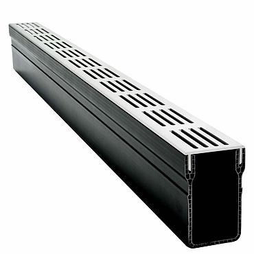 Garden Drain goot 6,5x10x100 cm Aluminium