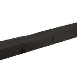 Afdekkap met sponning 180x8,8x4,5 Grenen Zwart gespoten