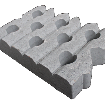 Grastegel type B 60x40x12 cm Grijs