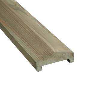 Afdeklat rechtscherm 180x8,5x3,5 cm Groen geïmpregneerd