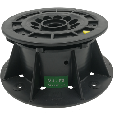 Tegeldrager VersiJack F3 verstelbaar 74-117 mm Zwart