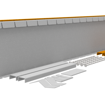 Flexline Borderrand Gegalvaniseerd 24cm lengte 216cm incl. 5 grondnagels en verbindingsset