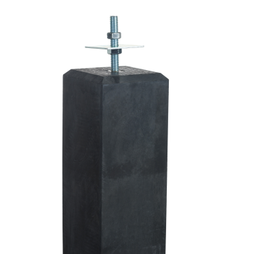 Betonpoer met verstelbare steun 22,5x22,5x50 cm Antraciet, draadeind M20