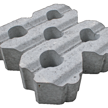 Grastegel type H 40x40x12 cm Grijs