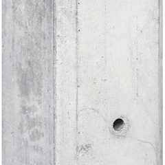 Beton-tussenpaal met diamantkop 10x10x280 cm sponning 27 cm Wit/grijs