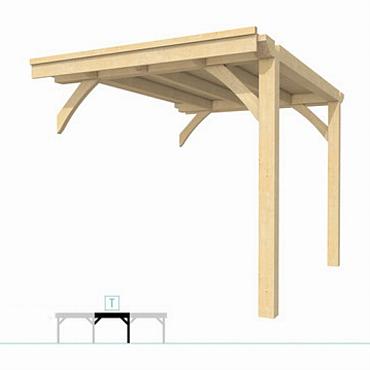 Buitenverblijf Modulair uitbreiding onbehandeld 250 x 330