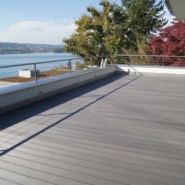 Vlonderplank 2,3x13,8x300 cm, Composiet grey wood