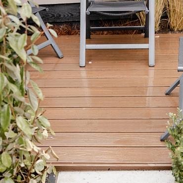 Vlonderplank 2,3x13,8x300 cm, Composiet brown wood