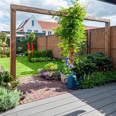 Kokosscherm in houten frame 180x90 cm