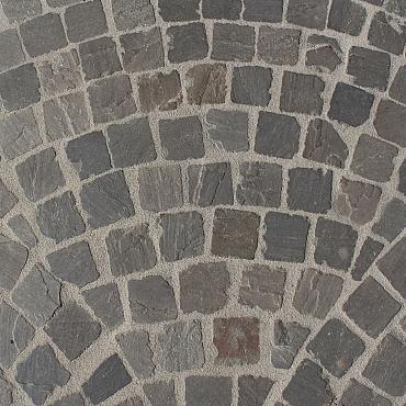 Natuursteen keien TB gres Metz 10x10x5/7 cm, grijs genuanceerd