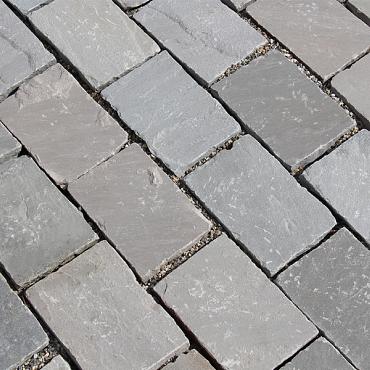 Natuursteen keien TB gres Metz 14x20x5/7 cm, grijs genuanceerd