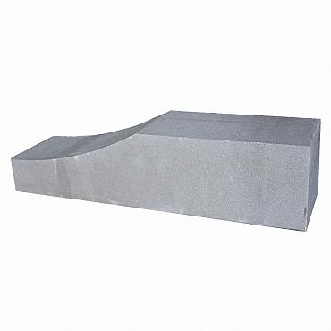 Palissade Block Wave 60x15x15 cm Grijs