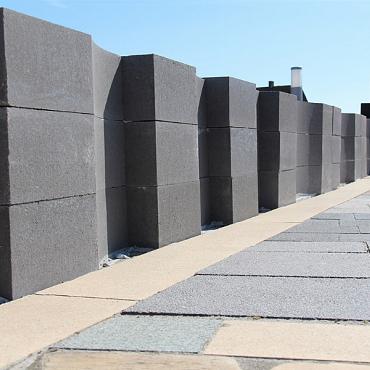 Palissade Block Wave 60x15x15 cm Grijs