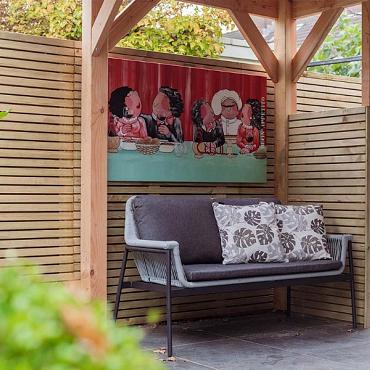 Tuinscherm Spencer 180x180 cm Vuren Groen geïmpregneerd