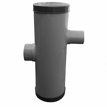 Hydroblob zandvangput met loofscheider Ø 20cm, in- en uitlaat  Ø 100mm