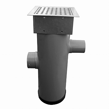 Hydroblob zandvangput met loofscheider Ø 20cm, in- en uitlaat  Ø 100mm