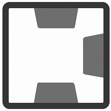 Betolux Beton-T-paal glad met diamantkop 10x10x280 cm ongecoat Antraciet
