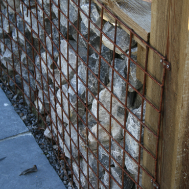 Bouwstaalmat 2x3m 0,4x15x15 Roest