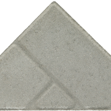 Bisschopsmuts 8 cm met schijnvoeg Grijs