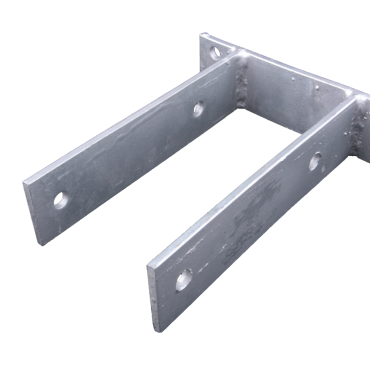 Upergolasteun op plaat 91mm Verzinkt