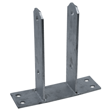 Upergolasteun op plaat 71mm Verzinkt