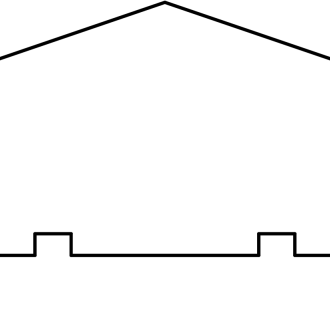 Afdeklat Piramide 180x8,5x3,5 Douglas gedroogd