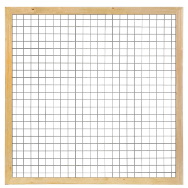 Gaaselement met kader Robuust 180x180cm Maas 7,5 cm Grenen Groen geïmpregneerd
