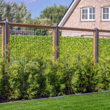 Gaaselement met kader Robuust 180x180cm Maas 7,5 cm Grenen Groen geïmpregneerd