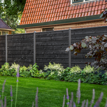 Beton-T-paal IJssel met diamantkop 10x10x280 cm gecoat Antraciet t.b.v. scherm 180x180 cm