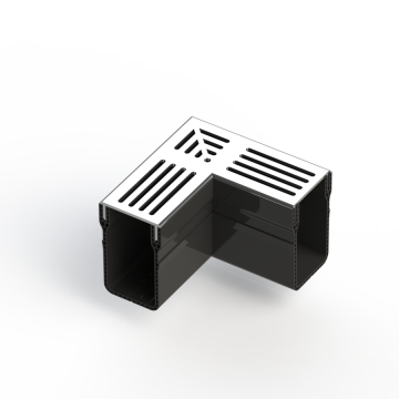 RSSD lijngoot hoekstuk  90° Aluminium