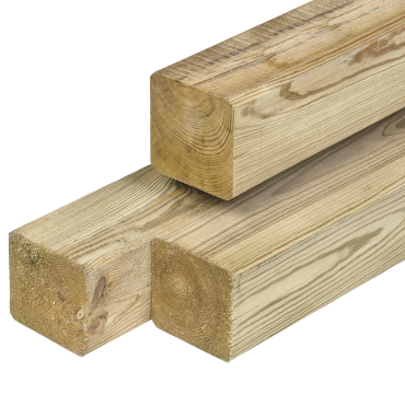 Paal 8,8x8,8x300 cm ME Grenen geschaafd, groen geïmpregneerd