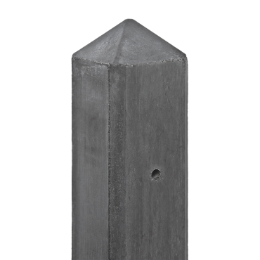 Beton-motief H-paal Schie met diamantkop 10x10x280 cm Antraciet t.b.v. scherm 130x180 cm