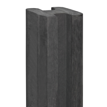 Beton-sleuf eindpaal Zaan met vlakke kop 10x10x275 cm Antraciet