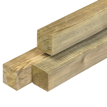 Paal 6,8x6,8x270 cm ME Grenen geschaafd, groen geïmpregneerd