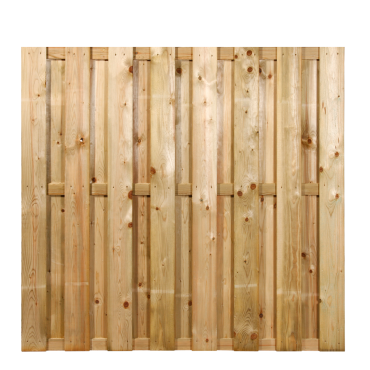 Tuinscherm Hengelo 15-planks 180x180 cm Grenen groen geïmpregneerd