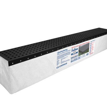 Hydroblob set, slimline rooster grafiet en D45 unit, 120x20x30 cm