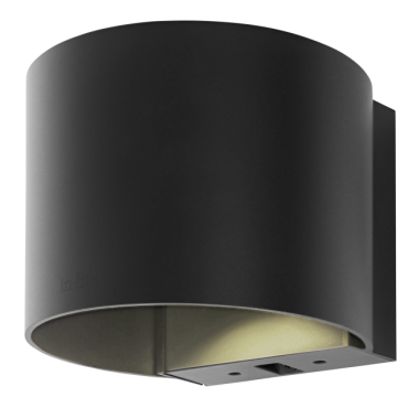 Halo Down Wall 230V Black Ø13x13x10 cm