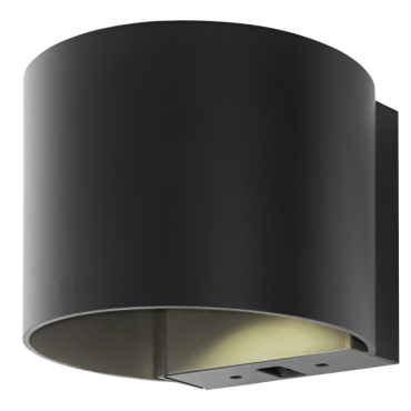 Halo Up-Down Wall 230V Black Ø13x13x10cm